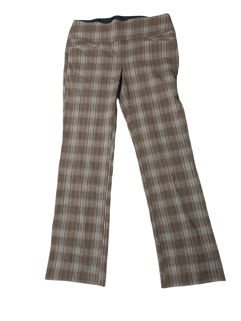 Apt. 9 Brown Plaid Straight-Leg Trousers